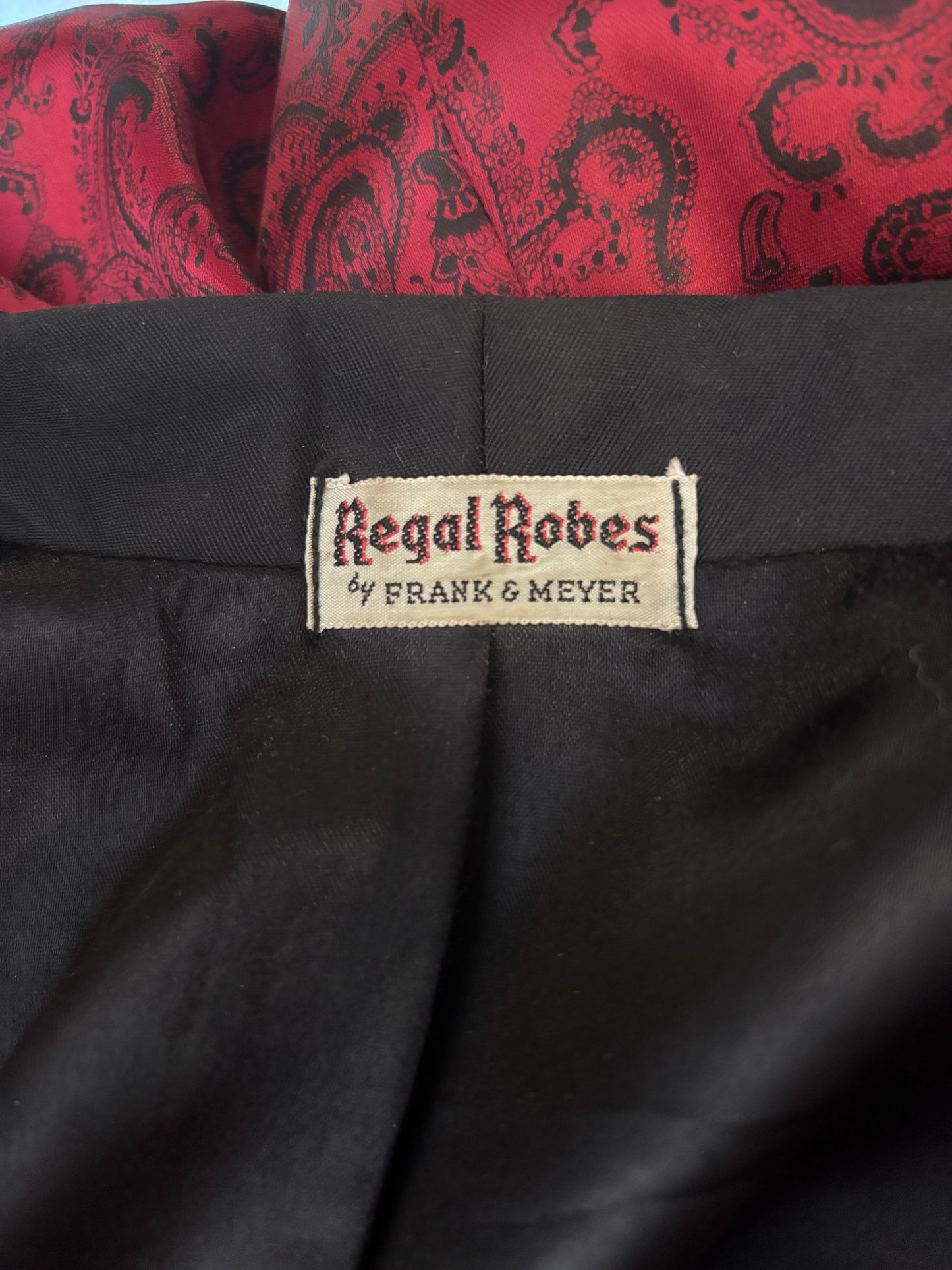 1950s Regal Robes Satin Paisley Smoking Jacket